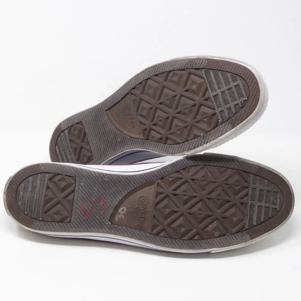 Converse Chuck Taylor All Star Low Navy Red Canvas Sneakers Shoes Mens Size 12 - Picture 6 of 9